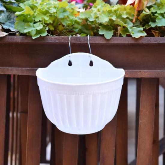 Plastic Hanging Flowerpot Home Garden Decoration Flowerpot Resin Water Storage Basket Bl20668