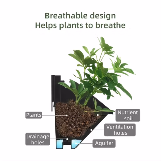 Maceta colgante hidropónica vertical