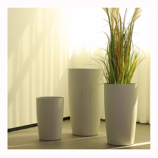 Mejor precio, alta calidad, decoración moderna para el hogar, maceta cuadrada gruesa de plástico para flores, maceta para jardín