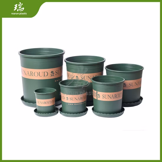 Maceta de plástico duro duradero de 7 galones, macetas negras para plantas de flores de PP/hdpecheap, maceta cuadrada negra de plástico para vivero de plantas y flores a la venta
